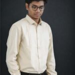 Mens Casual Shirts - 100% Cotton Off White Shirt for Man