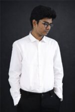 Mens Casual Shirts - 100% Cotton White Shirt for Man