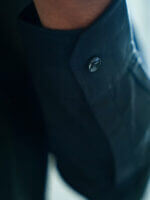 Mens Casual Shirts - 100% Cotton Black Shirt for Man - Image 3