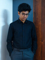 Mens Casual Shirts - 100% Cotton Black Shirt for Man - Image 11