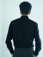 Mens Casual Shirts - 100% Cotton Black Shirt for Man - Image 6