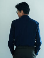 Mens Casual Shirts - 100% Cotton Blue Shirt for Man - Image 8