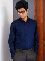 Mens Casual Shirts - 100% Cotton Blue Shirt for Man - Image 6