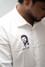 Mens Casual Shirts - 100% Cotton Vijay Shirt for Man (Black Embroidery) - Image 5