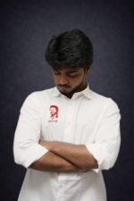 Mens Casual Shirts - 100% Cotton Vijay Shirt for Man (Red Embroidery)