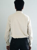 Mens Casual Shirts - 100% Cotton Off White Shirt for Man - Image 8