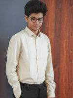 Mens Casual Shirts - 100% Cotton Off White Shirt for Man - Image 5