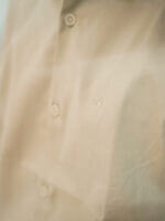 Mens Casual Shirts - 100% Cotton Off White Shirt for Man - Image 3